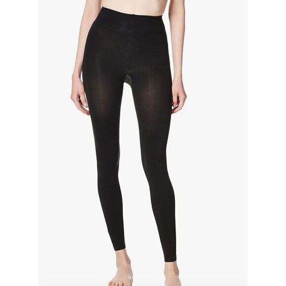 We Love Colors, Footless Performance Tights Leggings, Black, Small - Picture 1 of 2